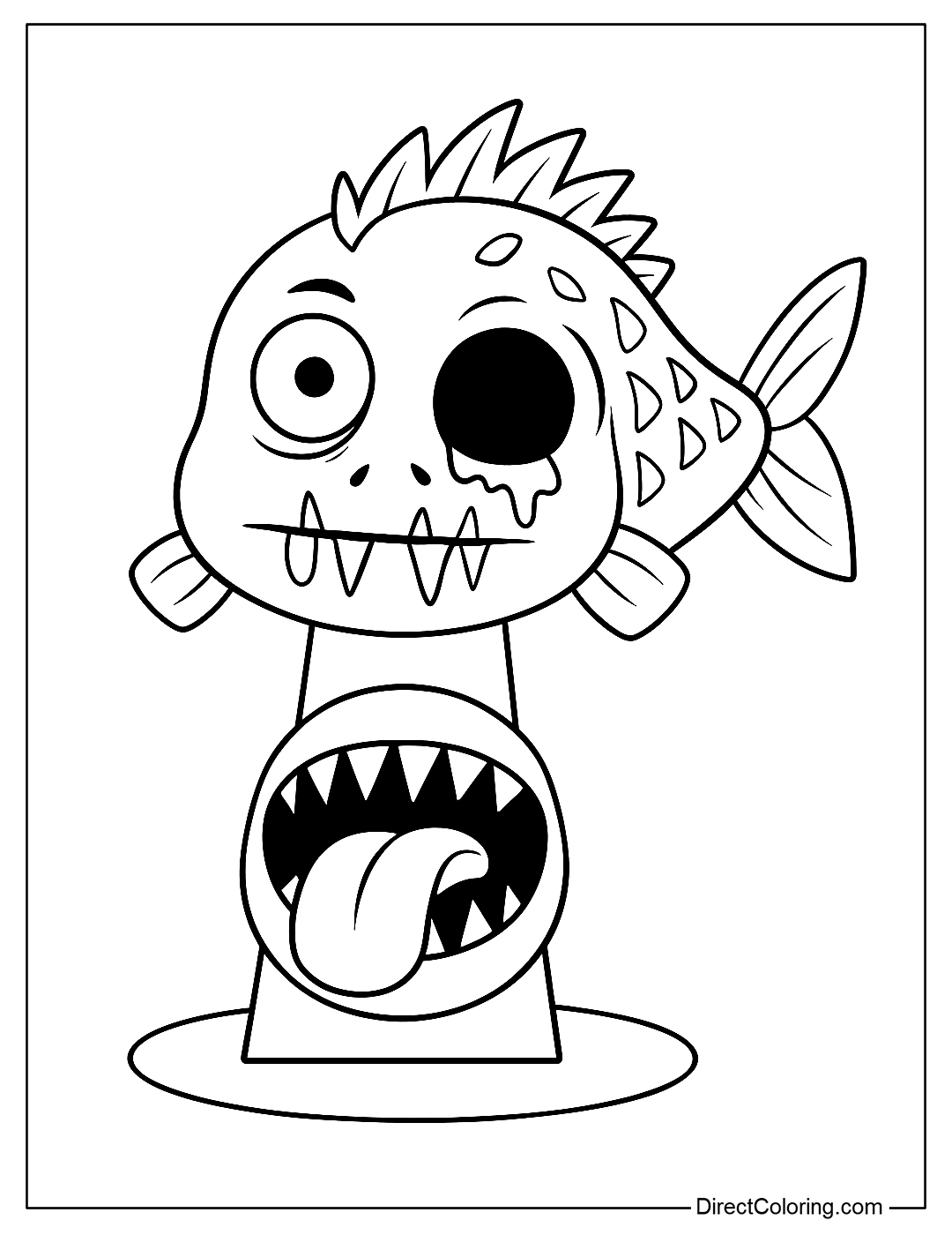 Sprunki Italian Brainrot Trippi Troppi Coloring Page